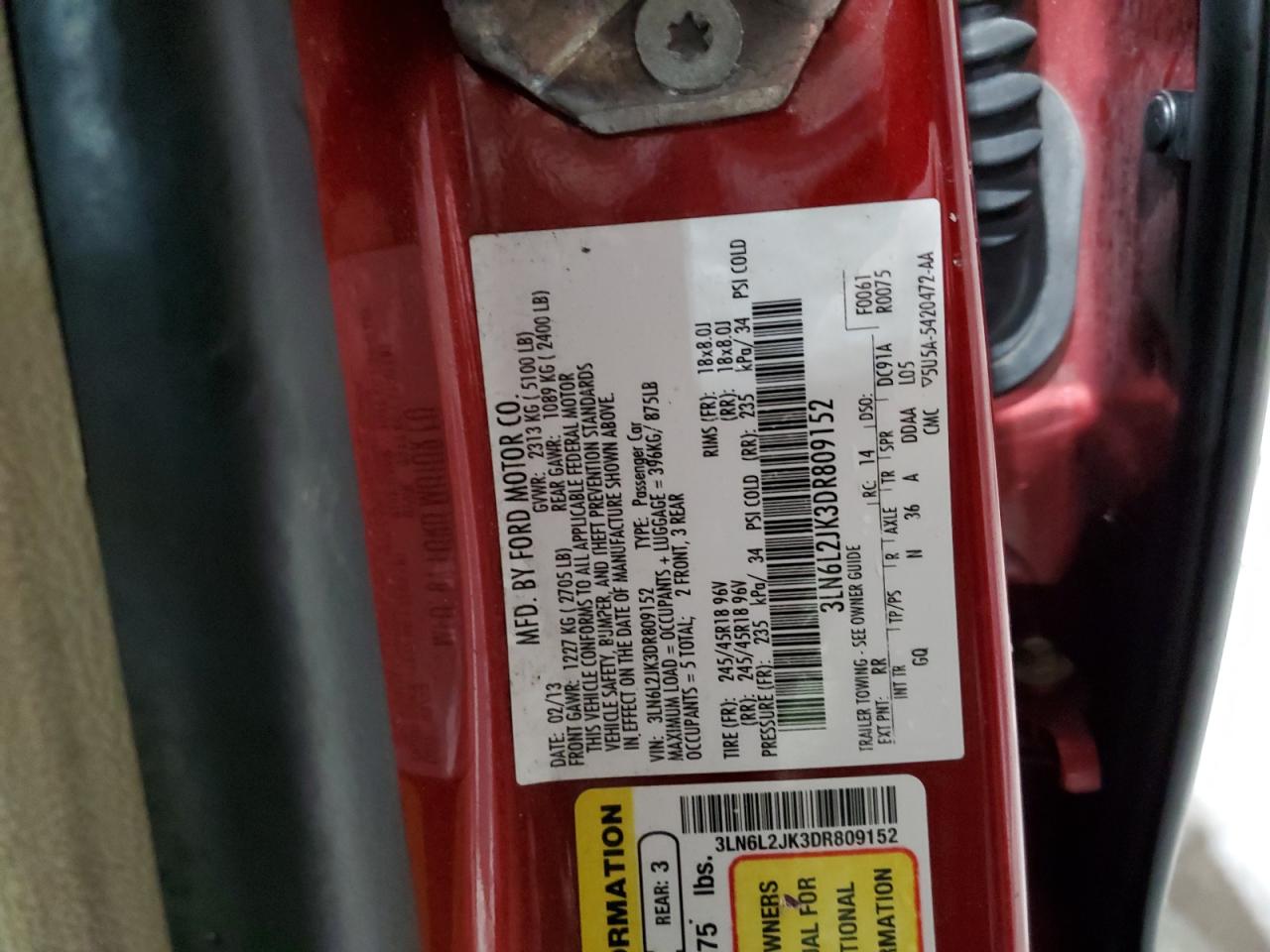 2013 Lincoln MKZ - Image 13