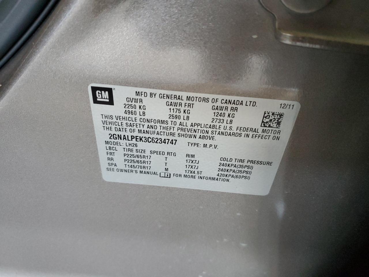 2012 Chevrolet Equinox - Image 12