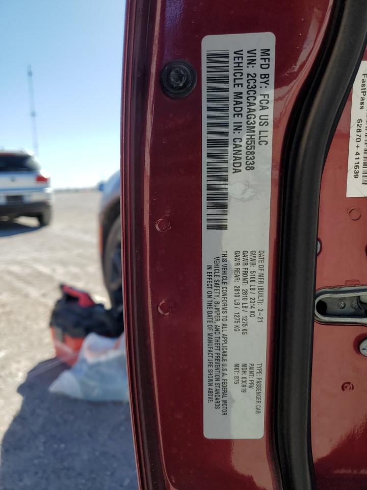 2021 Chrysler 300 Touring VIN: 2C3CCAAG3MH558338 Lot: 49508175