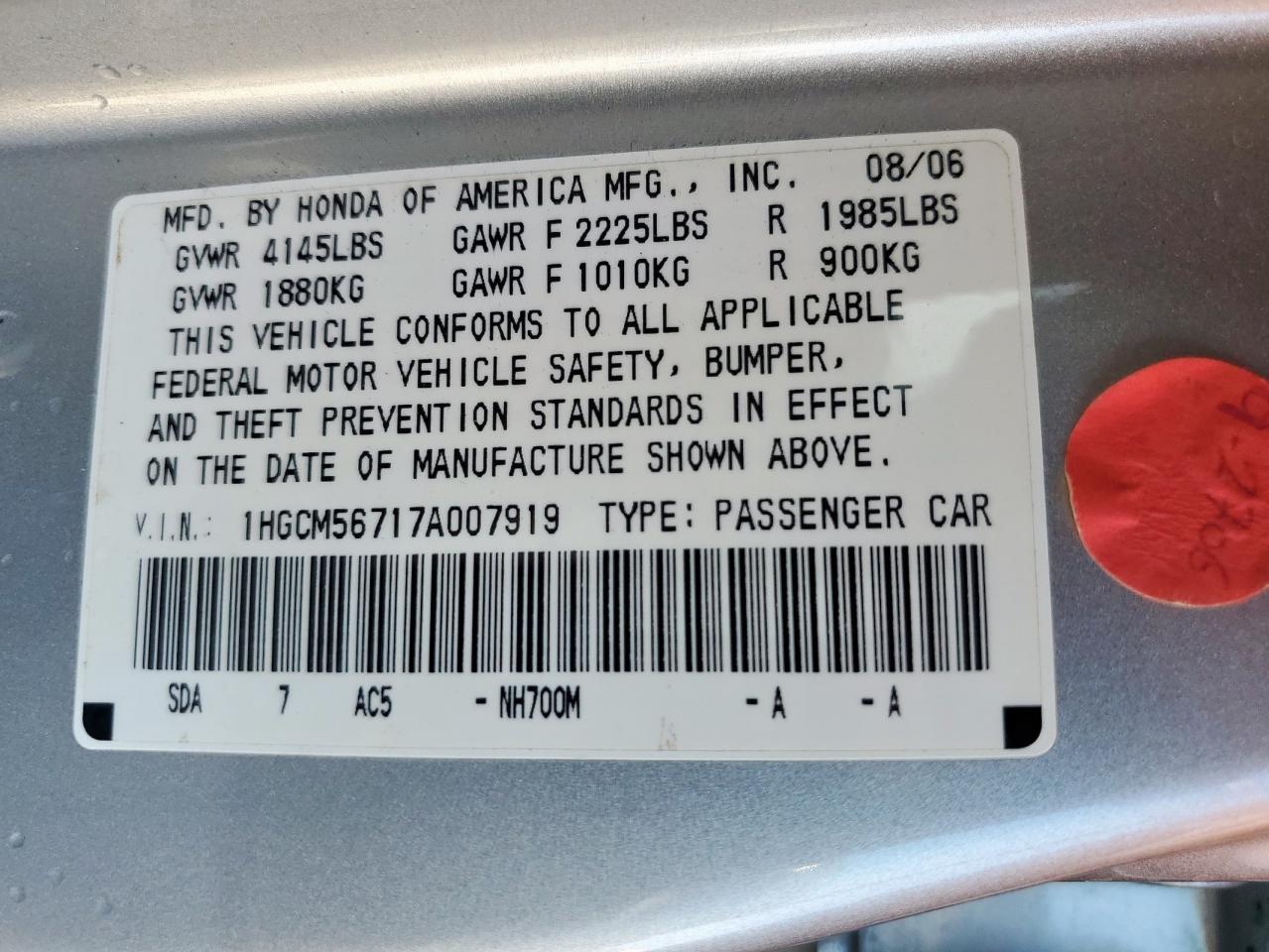2007 Honda Accord - Image 12