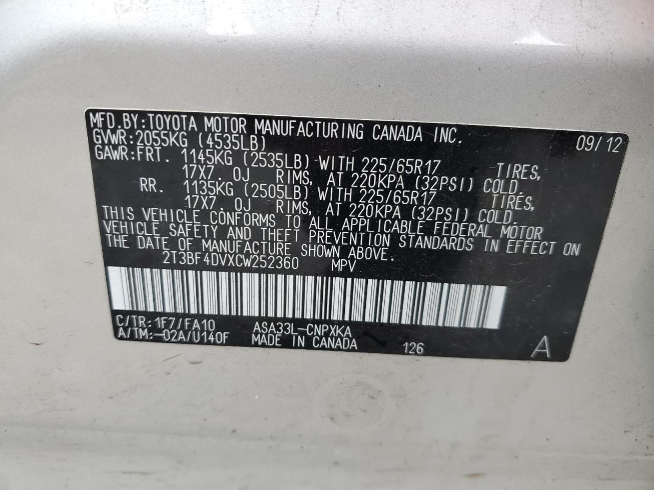 2012 Toyota RAV 4 - Image 13