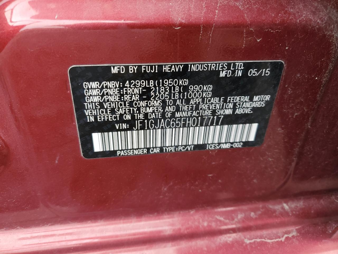 2015 Subaru Impreza - Image 12