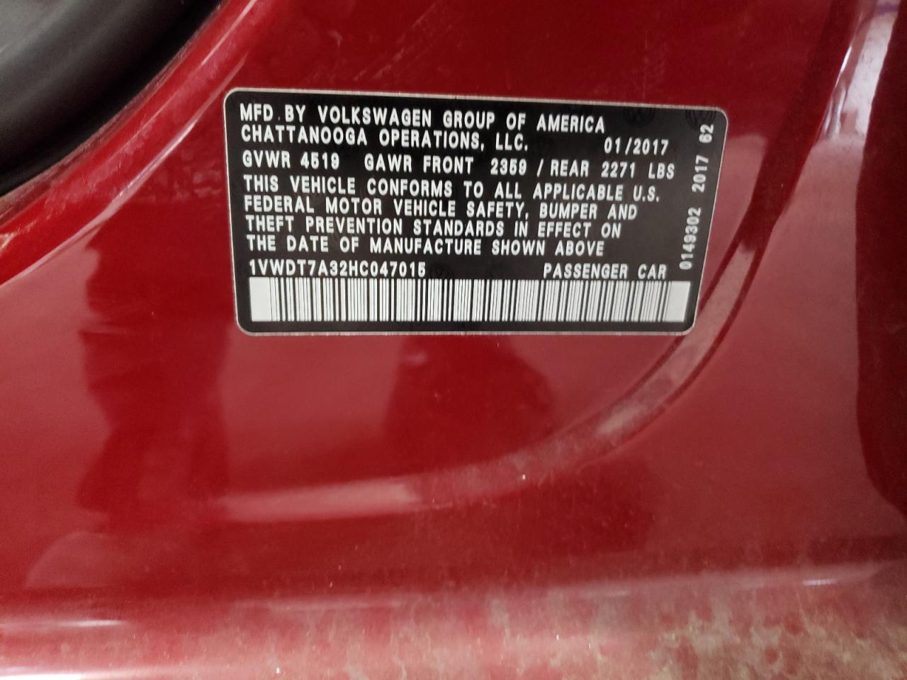 2017 Volkswagen Passat - Image 12