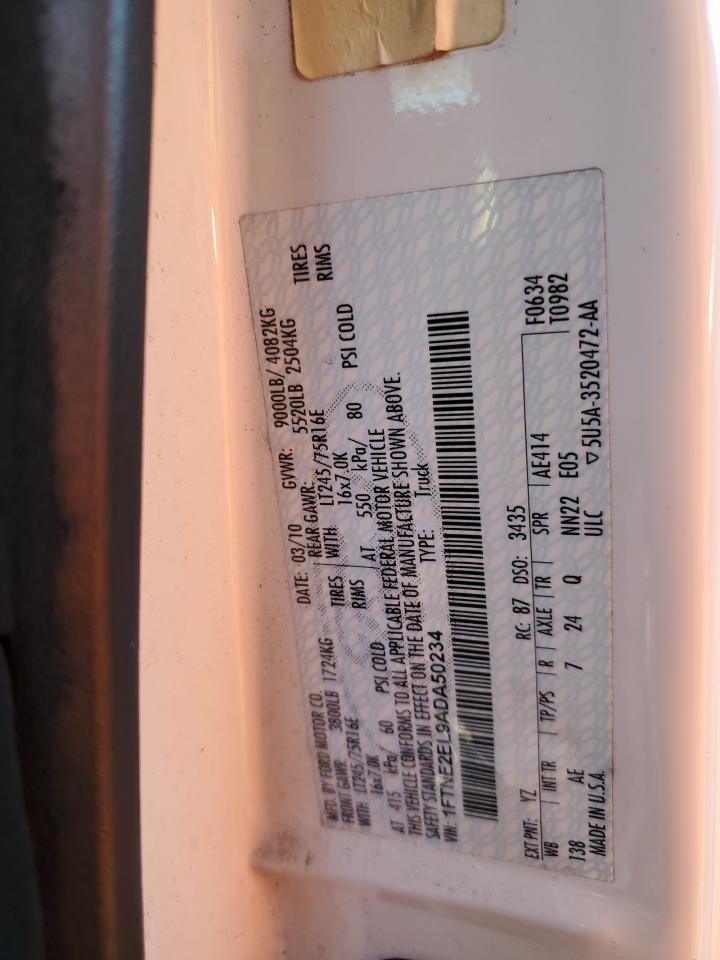 2010 Ford Econoline E250 Van VIN: 1FTNE2EL9ADA50234 Lot: 49793845