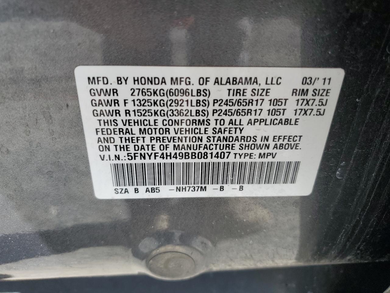2011 Honda Pilot - Image 13