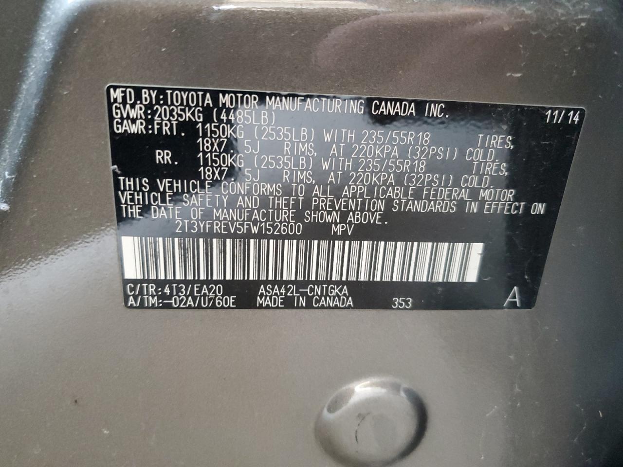 2015 Toyota RAV 4 - Image 13