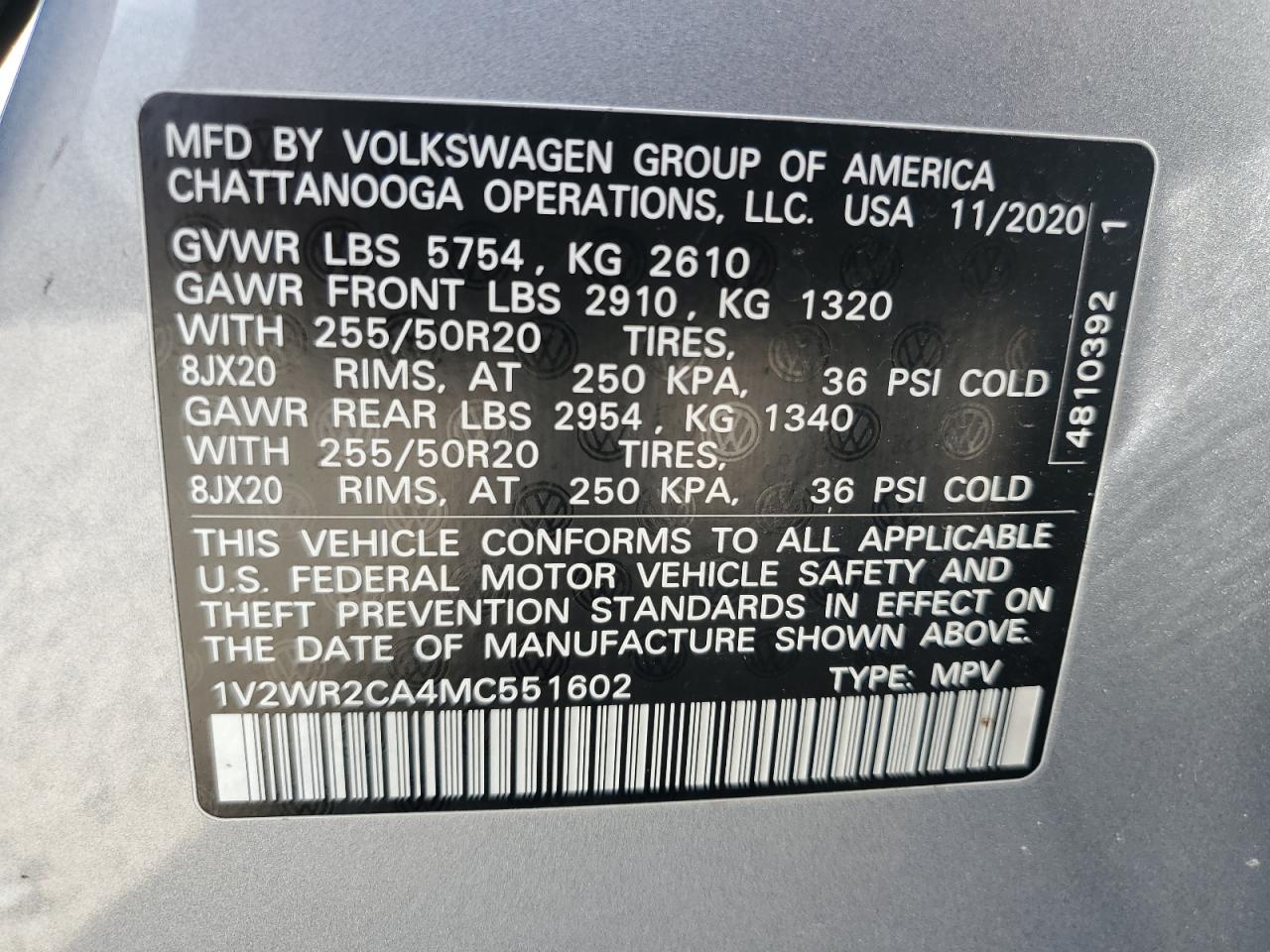 2021 Volkswagen Atlas - Image 14