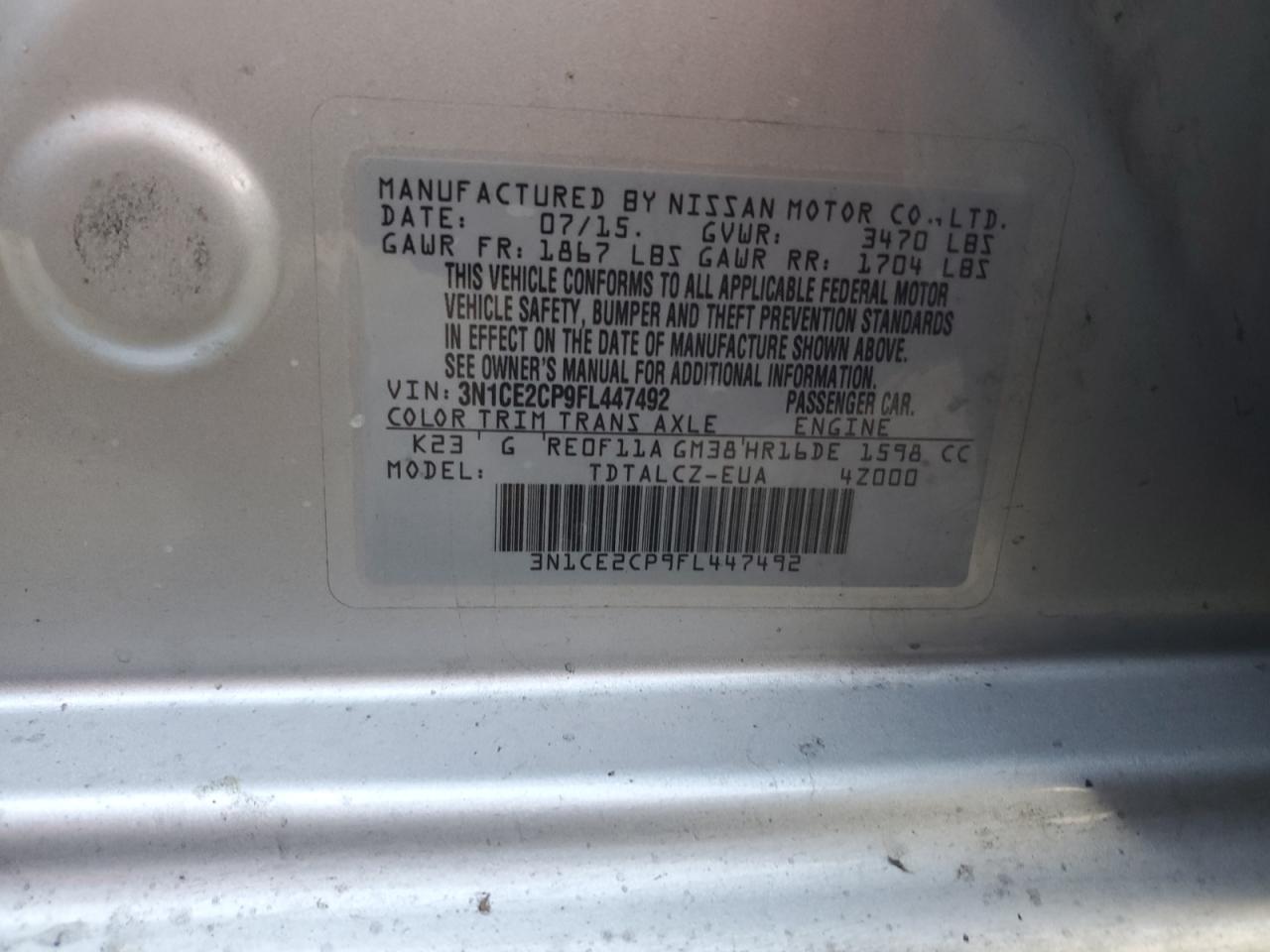 2015 Nissan Versa - Image 12
