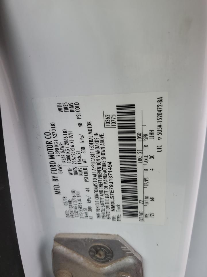 NM0LS7E79J1371494 FORD TRANSIT 2018