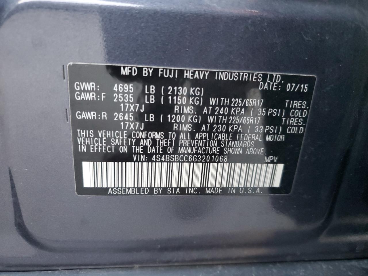 2016 Subaru Outback - Image 14