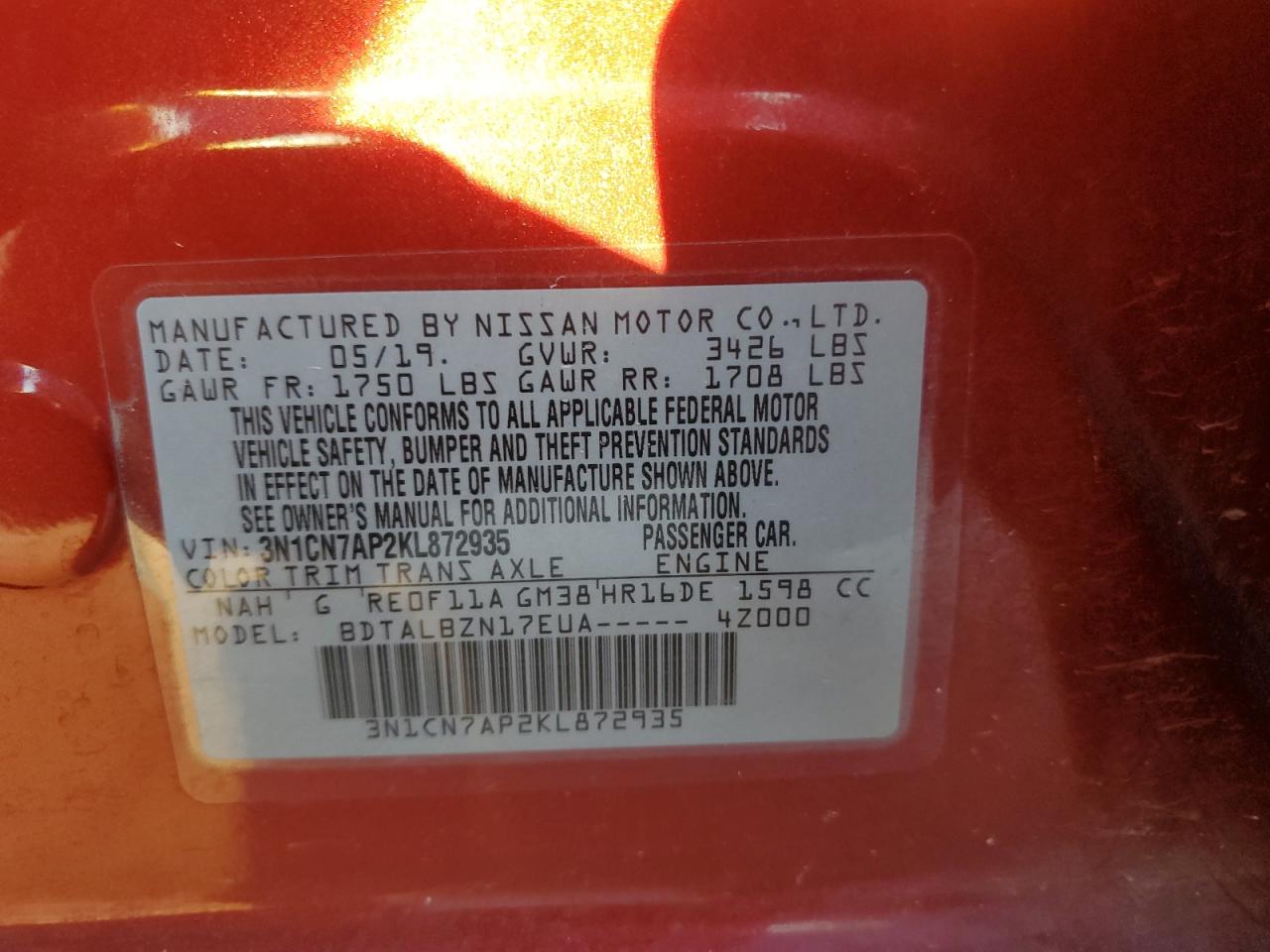 2019 Nissan Versa - Image 13