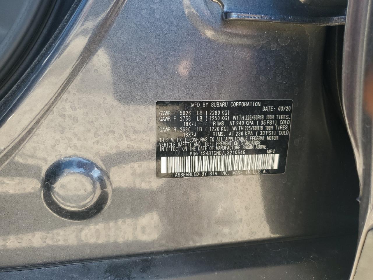 2020 Subaru Outback - Image 13