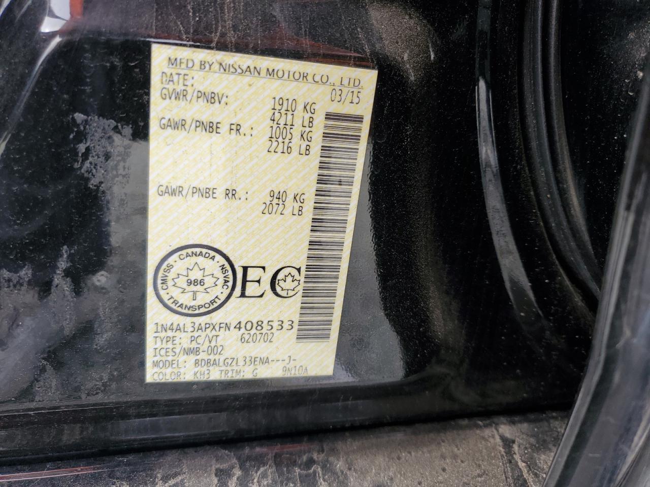 2015 Nissan Altima - Image 12