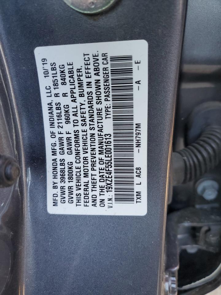 2020 Honda Insight Ex VIN: 19XZE4F55LE001613 Lot: 48441215