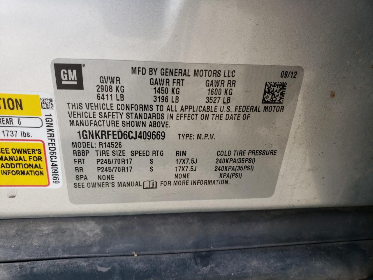 2012 Chevrolet Traverse - Image 14