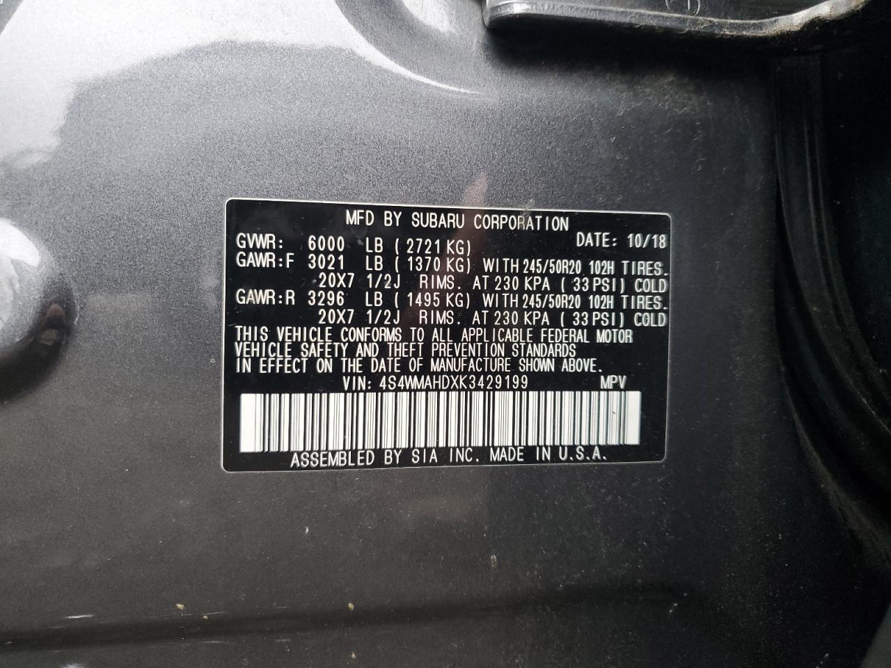 2019 Subaru Ascent - Image 14