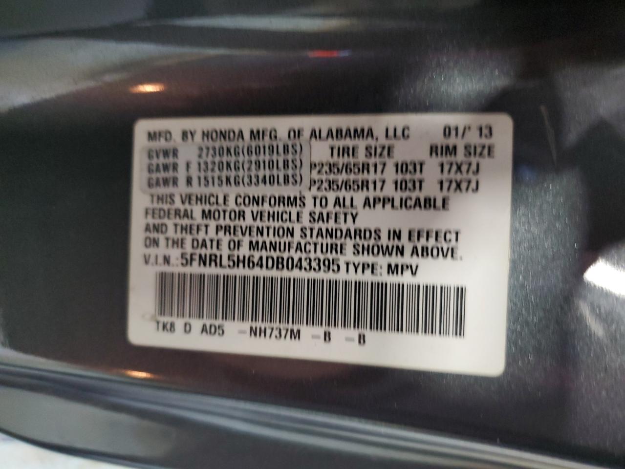 2013 Honda Odyssey - Image 13