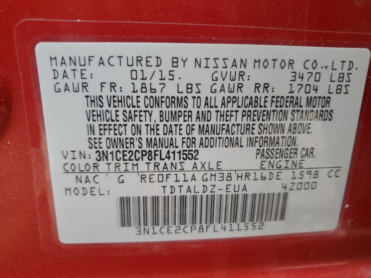 2015 Nissan Versa - Image 13
