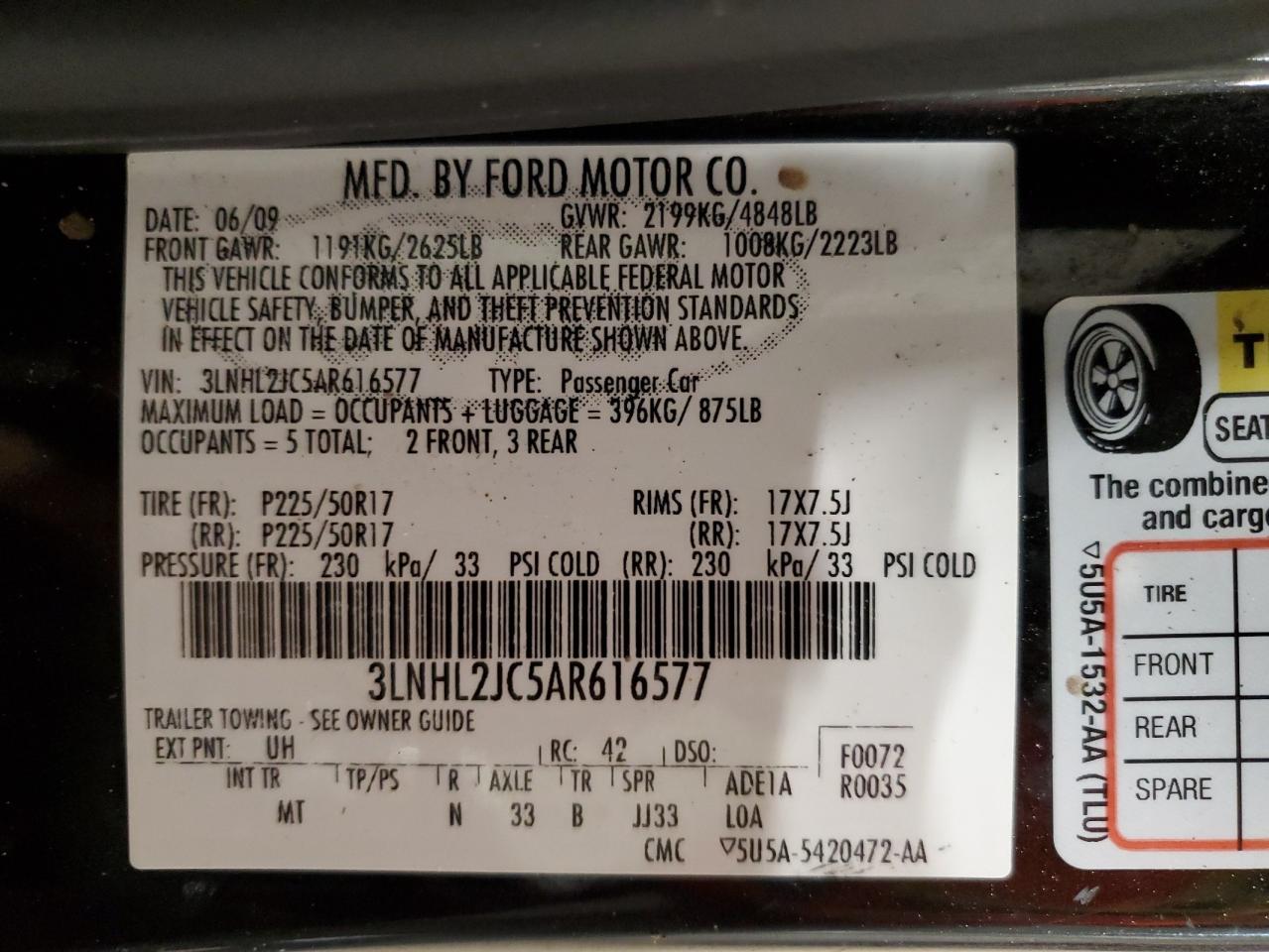 2010 Lincoln MKZ - Image 12