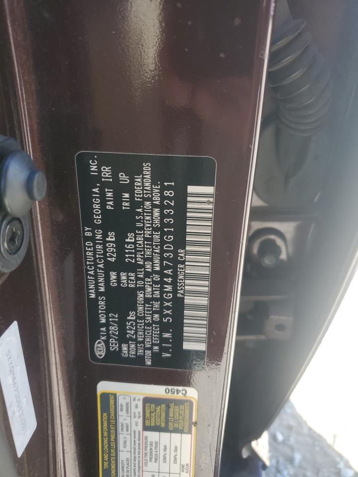 2013 Kia Optima Lx VIN: 5XXGM4A73DG133281 Lot: 49608815