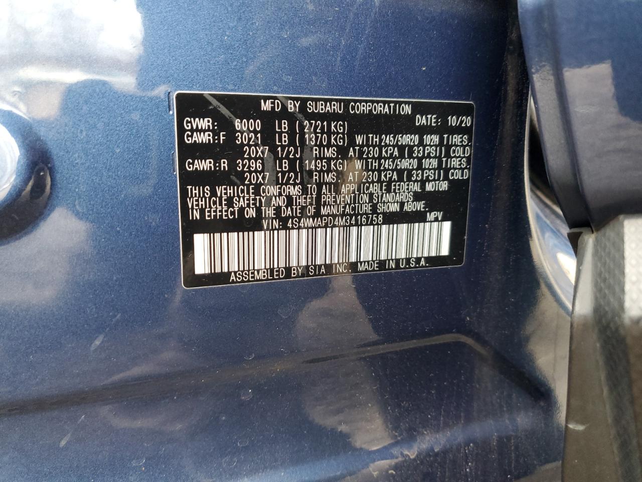 2021 Subaru Ascent - Image 15