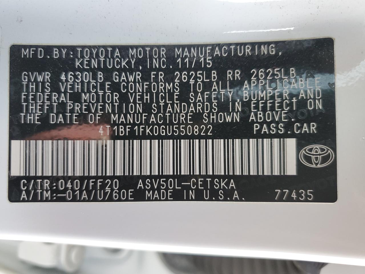2016 Toyota Camry - Image 14