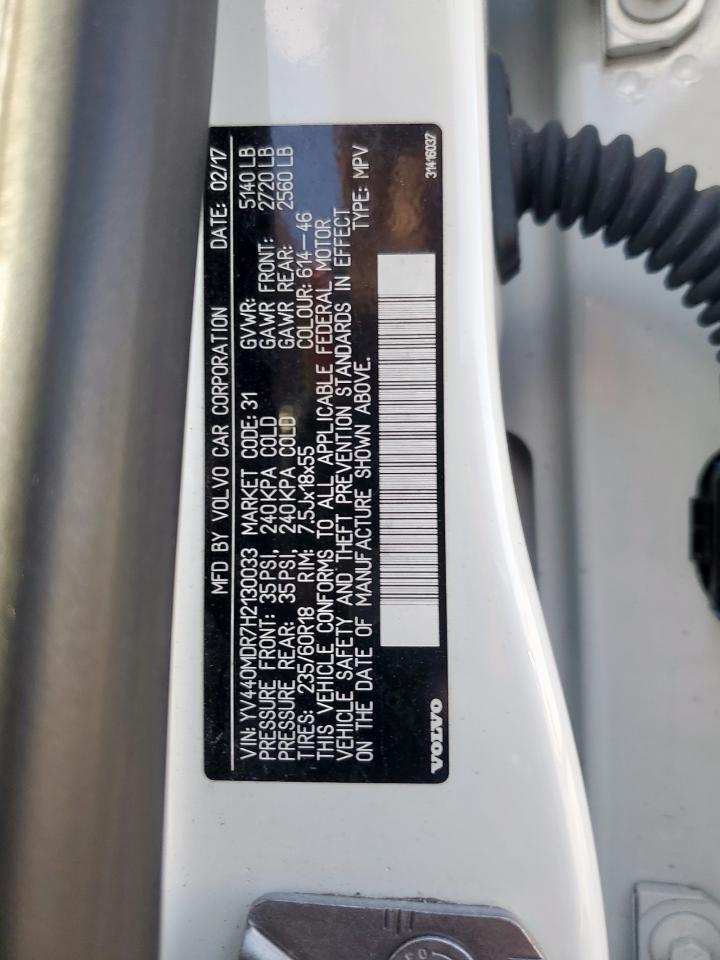 2017 Volvo Xc60 T5 Dynamic VIN: YV440MDR7H2130033 Lot: 47968625