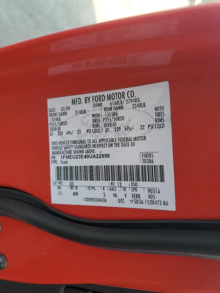 2009 Ford Explorer Sport Trac Limited VIN: 1FMEU23E49UA22856 Lot: 47823245