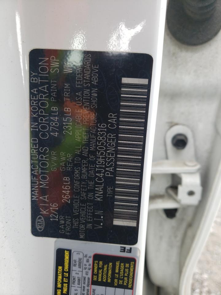 2017 Kia Cadenza Premium VIN: KNALC4J19H5058316 Lot: 47228625