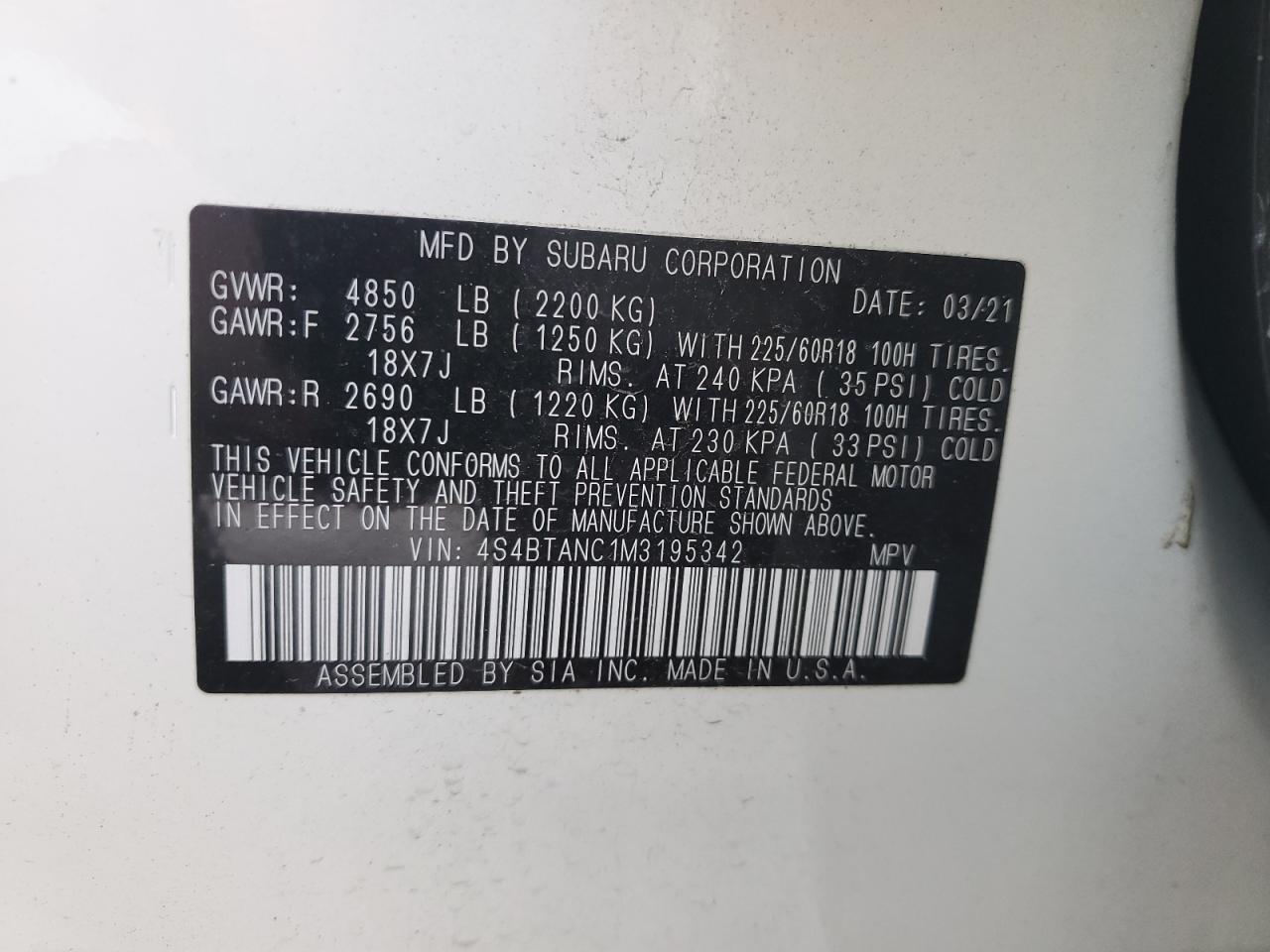 2021 Subaru Outback - Image 14