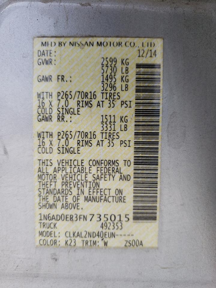 2015 Nissan Navara (Frontier) - Image 12