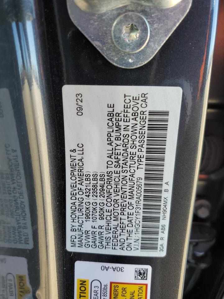 1HGCY1F31RA005679 HONDA ACCORD 2024