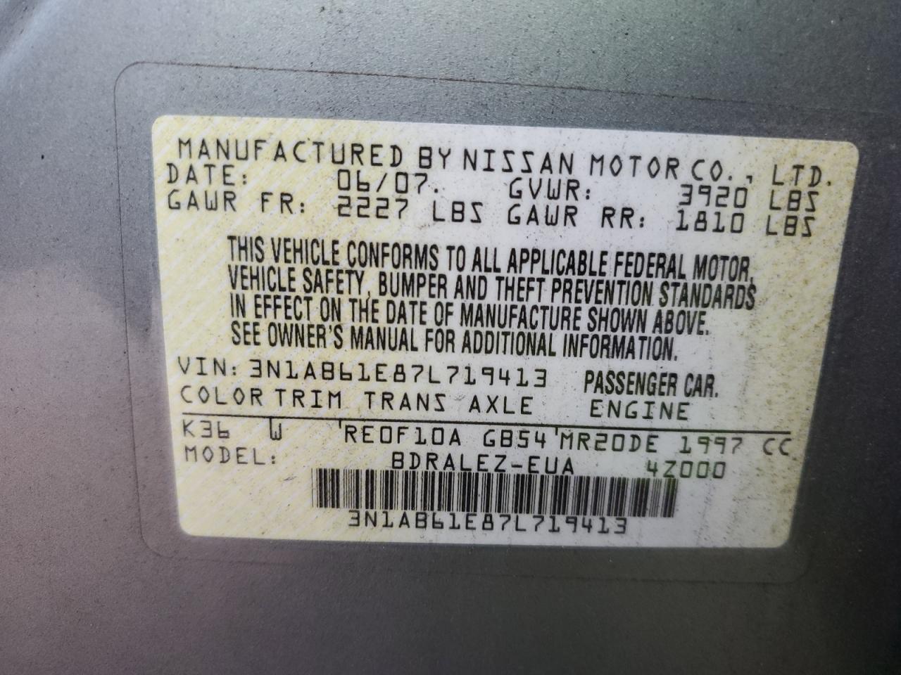 2007 Nissan Sentra - Image 12
