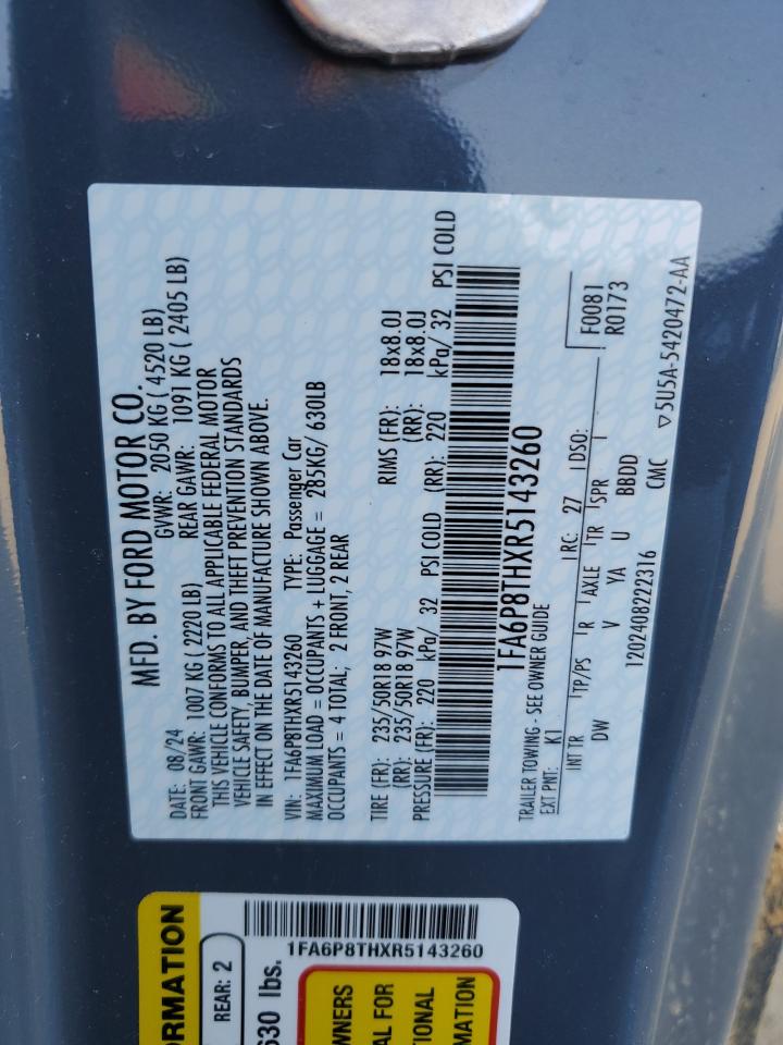 1FA6P8THXR5143260 FORD ALL Models 2024
