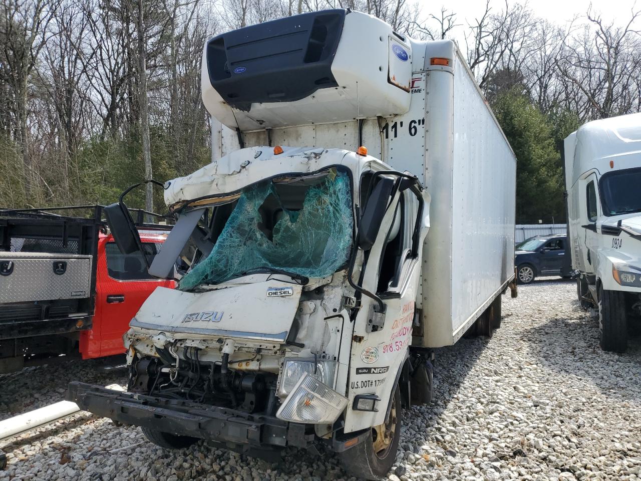 2019 Isuzu Npr Refrigerated Truck for Sale in West Warren, MA - Front End