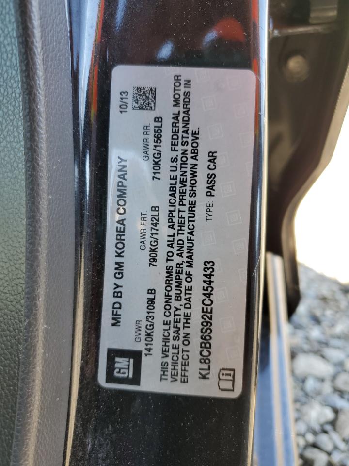 2014 Chevrolet Spark Ls VIN: KL8CB6S92EC454433 Lot: 50371455