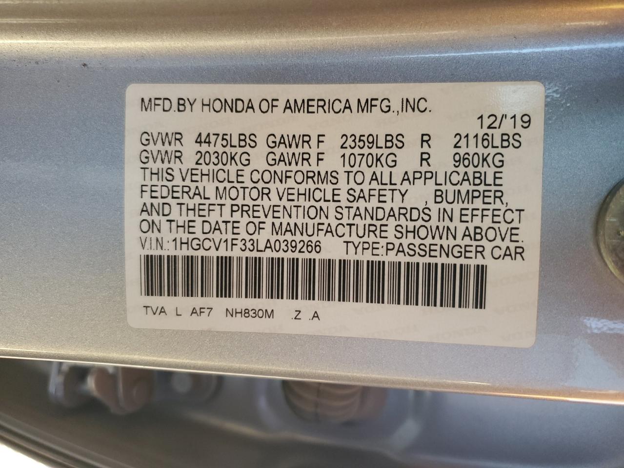 2020 Honda Accord - Image 13