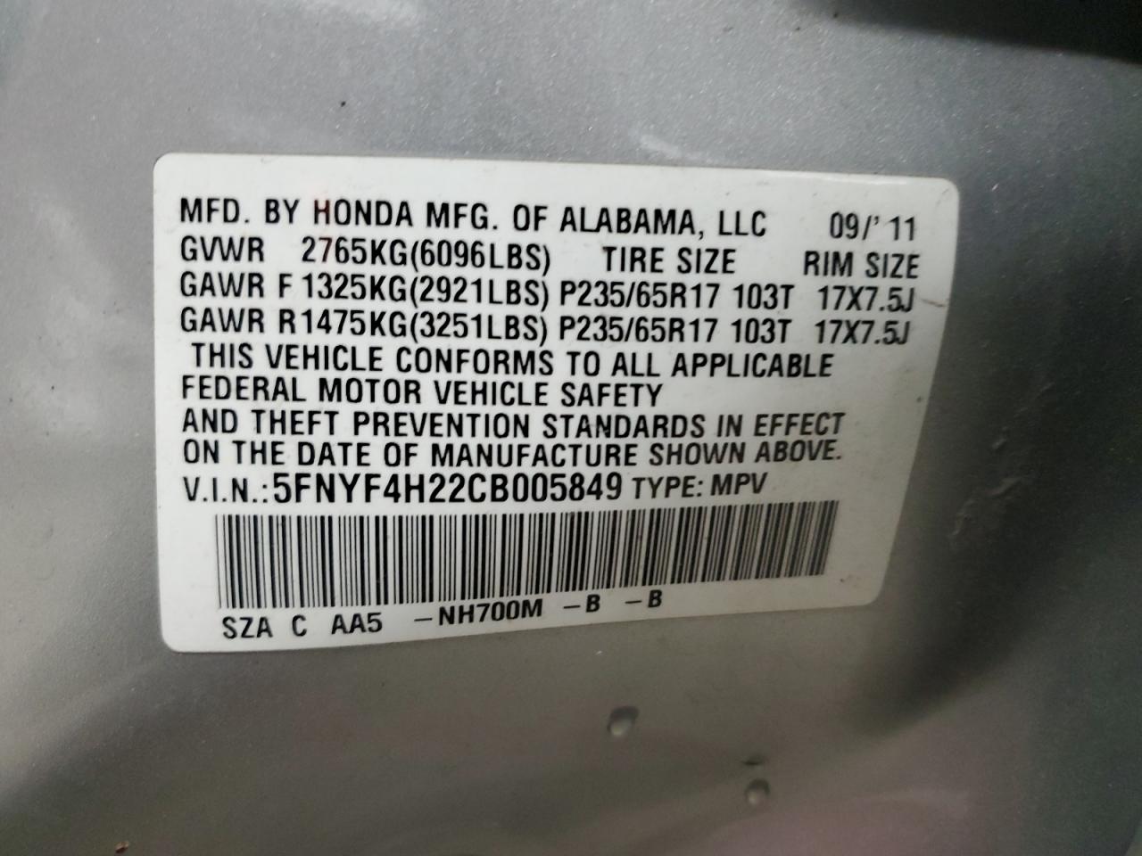 2012 Honda Pilot - Image 12