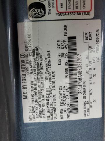 2011 FORD FUSION SE  