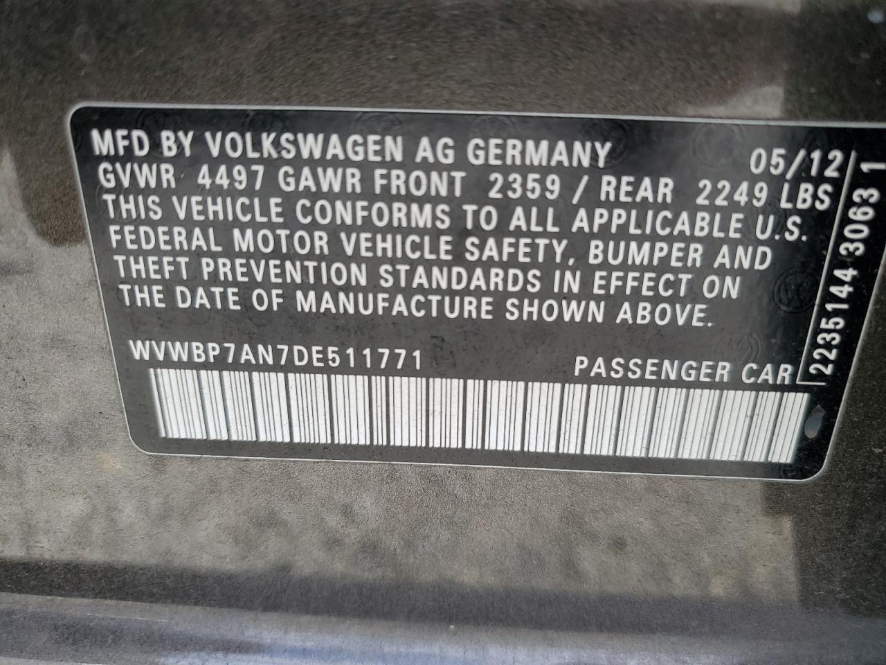 2013 Volkswagen Passat CC - Image 12