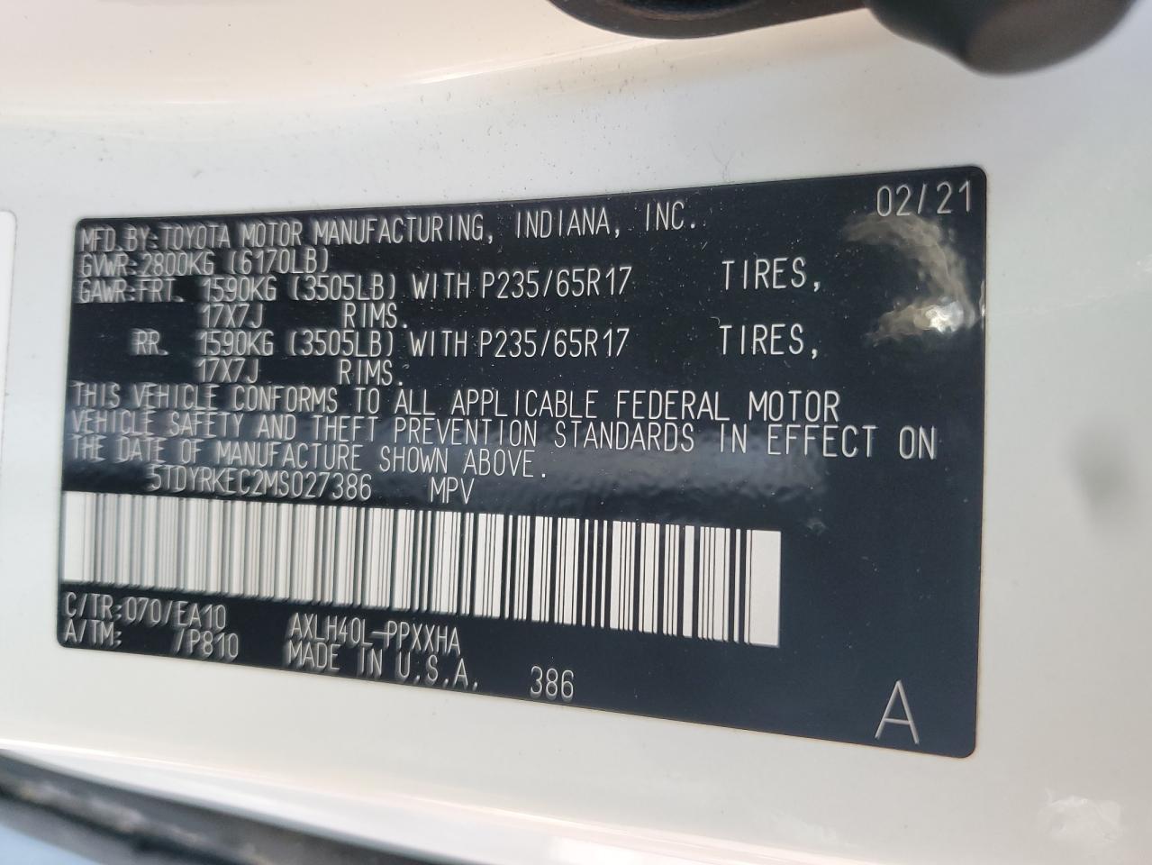 2021 Toyota Sienna - Image 15