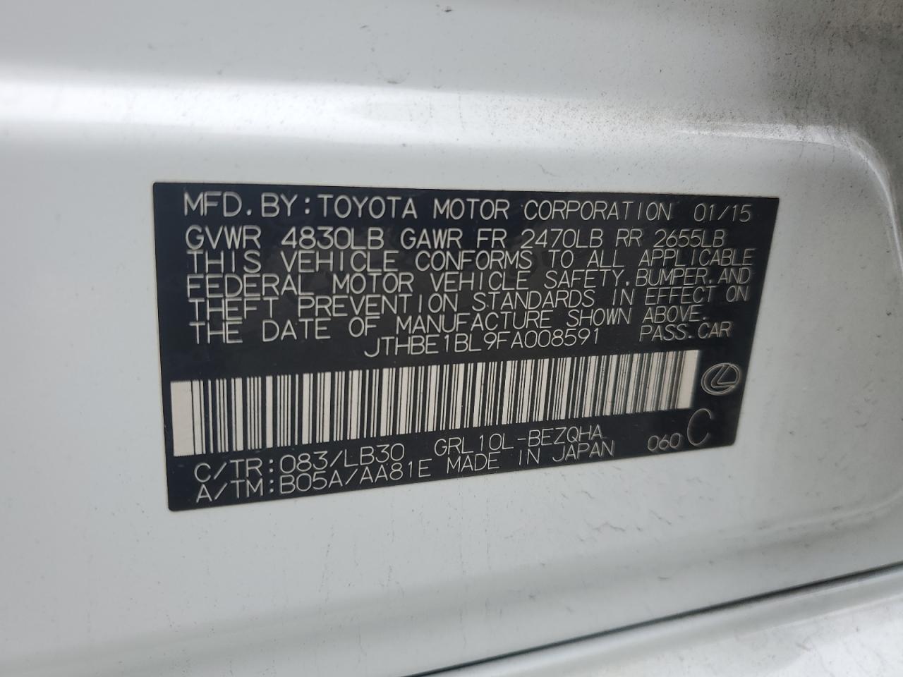 2015 Lexus GS - Image 12