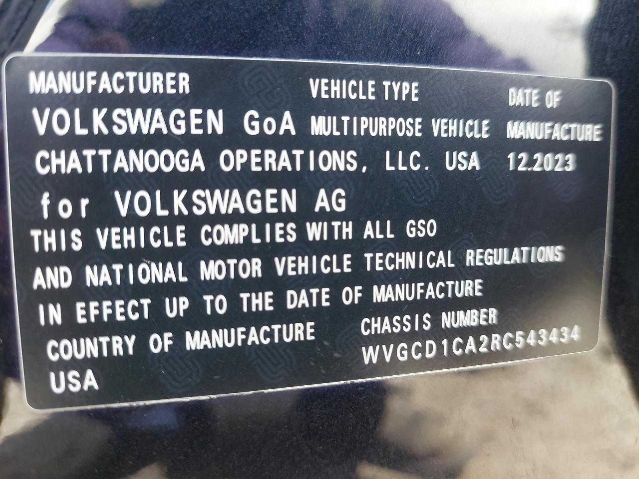 WVGCD1CA2RC543434 - 2022 Volkswagen Teramont - #50666865