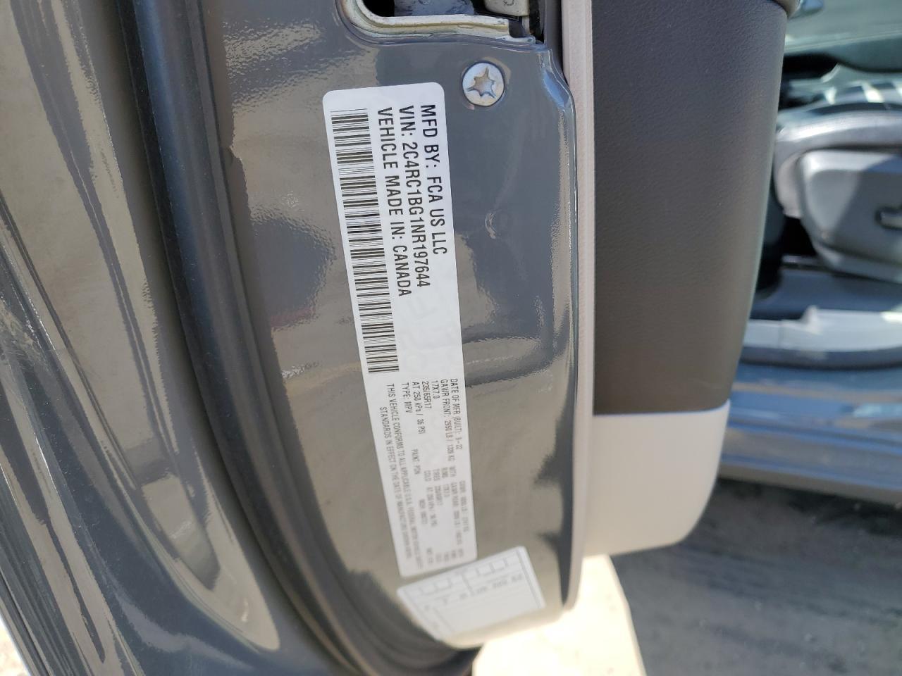 2022 Chrysler Pacifica Touring L VIN: 2C4RC1BG1NR197644 Lot: 50659645