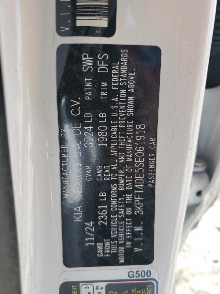 2025 Kia K4 Lx VIN: 3KPFT4DE5SE061918 Lot: 49420525