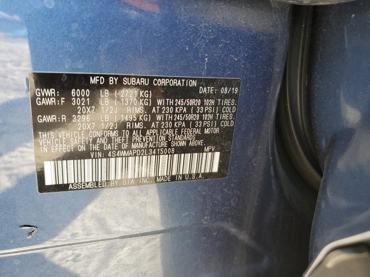2020 Subaru Ascent - Image 14