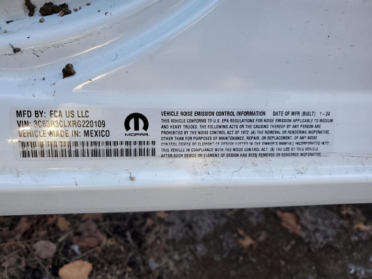2024 Ram 3500 Tradesman VIN: 3C63R3CLXRG220109 Lot: 47237595