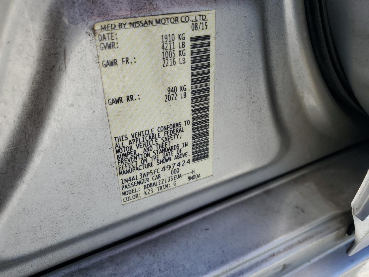 2015 Nissan Altima - Image 12