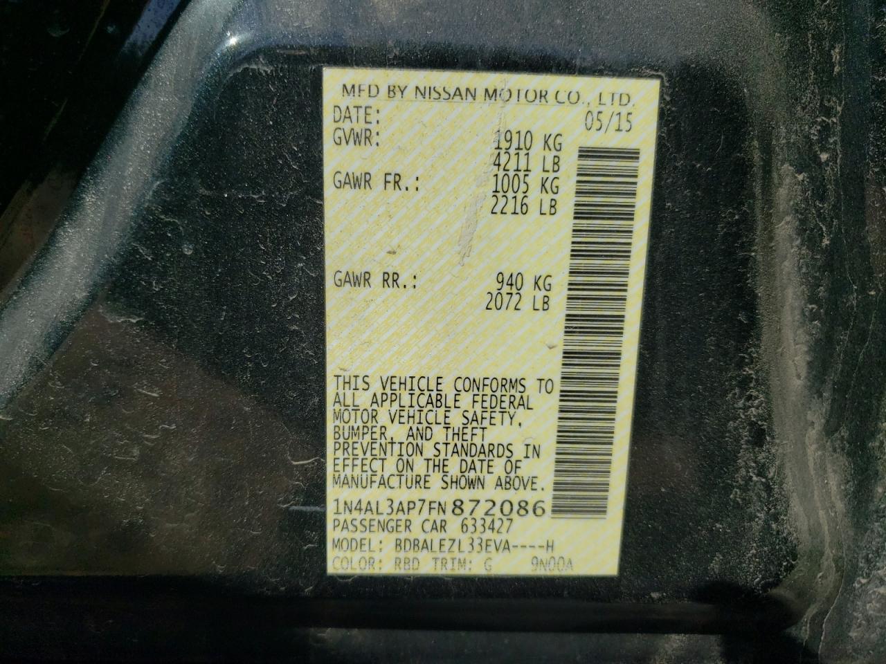 2015 Nissan Altima - Image 12