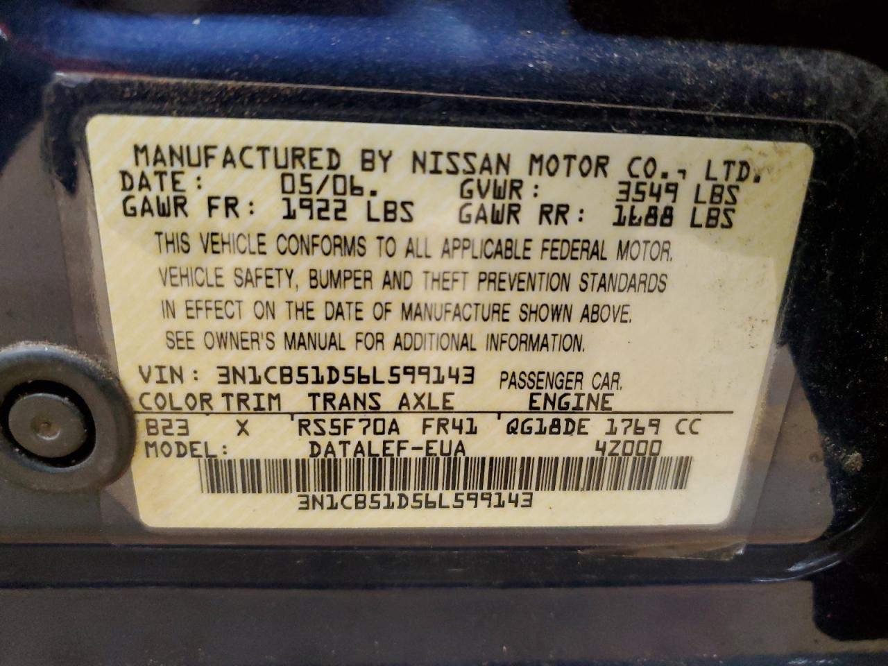 2006 Nissan Sentra - Image 12